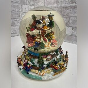 Christopher Radko Water Globe Musical Frosty The Snowman Revolving Base Rare Box